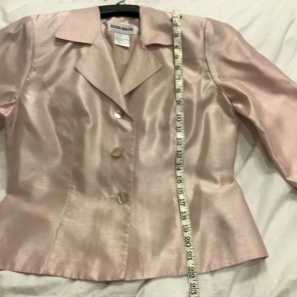 Vintage light pink jacket, 3/4 sleeve, size 8 - Picture 10 of 11